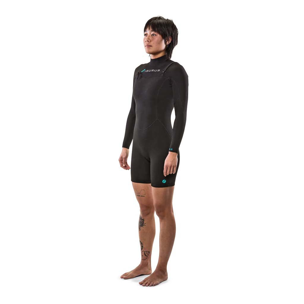 Isurus 2.2 Zipfree Short Arm Wetsuit Yamamoto Neoprene Side Rear View