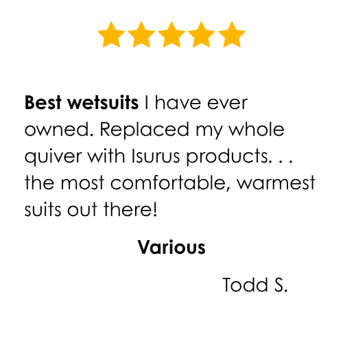 Customer review rating Isurus the best wetsuit they have owned