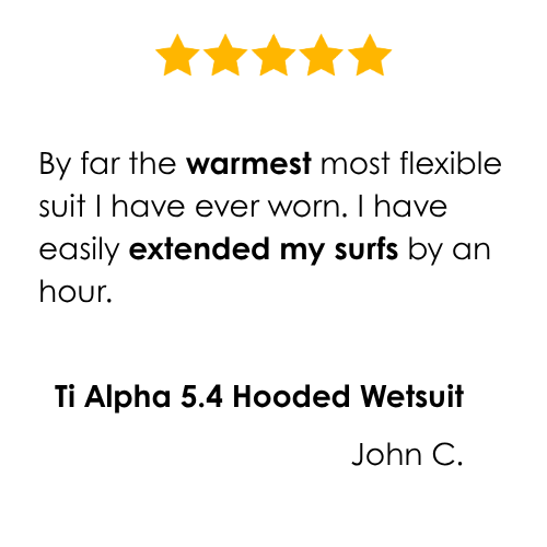 Customer review calling the Isurus suit the warmest wetsuit they have worn